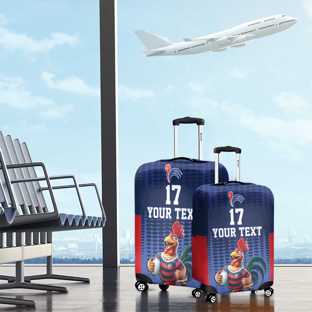 France Rugby Custom Luggage Cover Come on Les Bleus Blue Style LT17