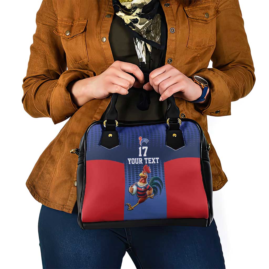 France Rugby Custom Shoulder Handbag Come on Les Bleus Blue Style LT17