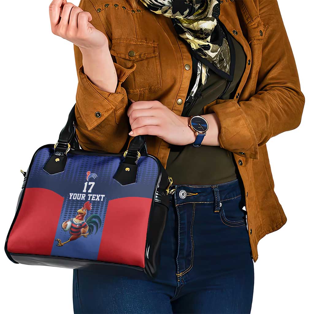 France Rugby Custom Shoulder Handbag Come on Les Bleus Blue Style LT17