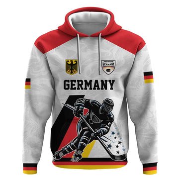 Custom Germany Ice Hockey Hoodie Retro Jersey LT17