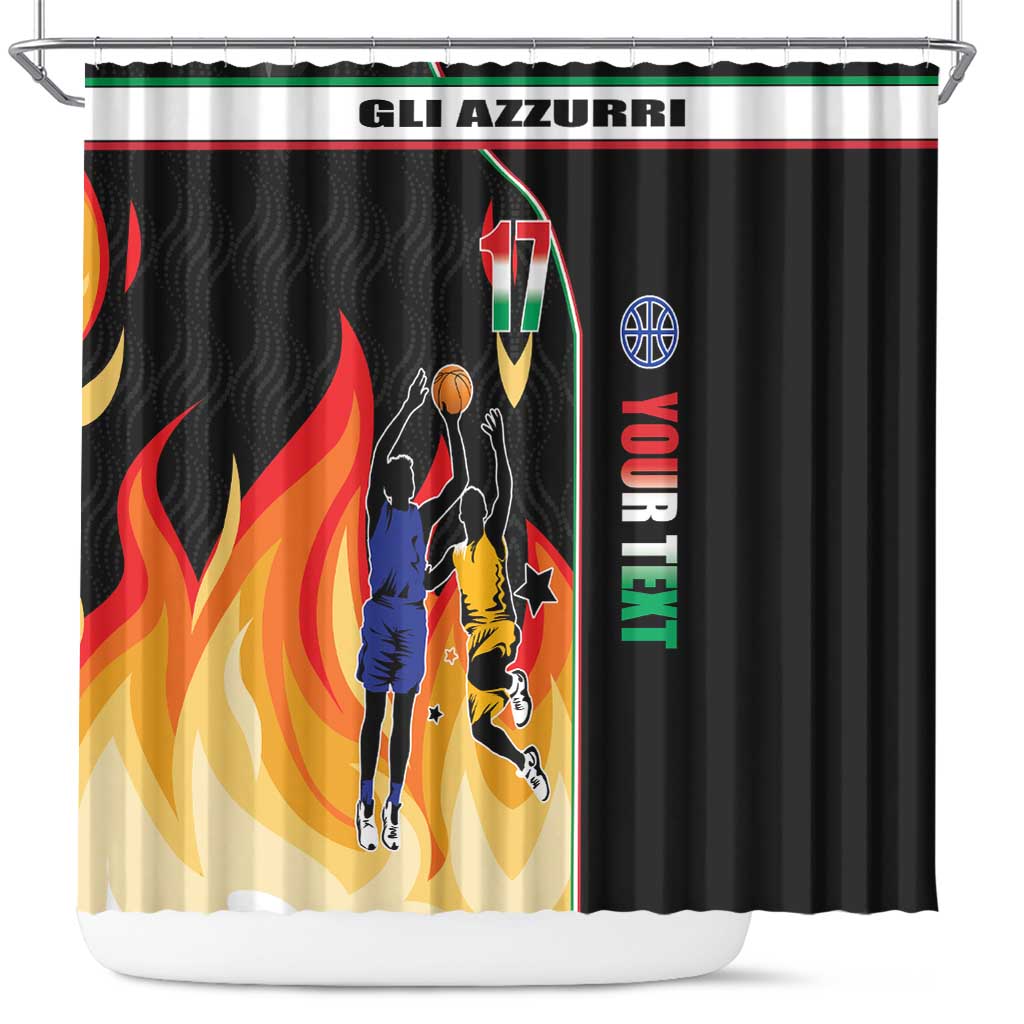 Custom Italian Republic Baketball Shower Curtain Sporty Style LT17