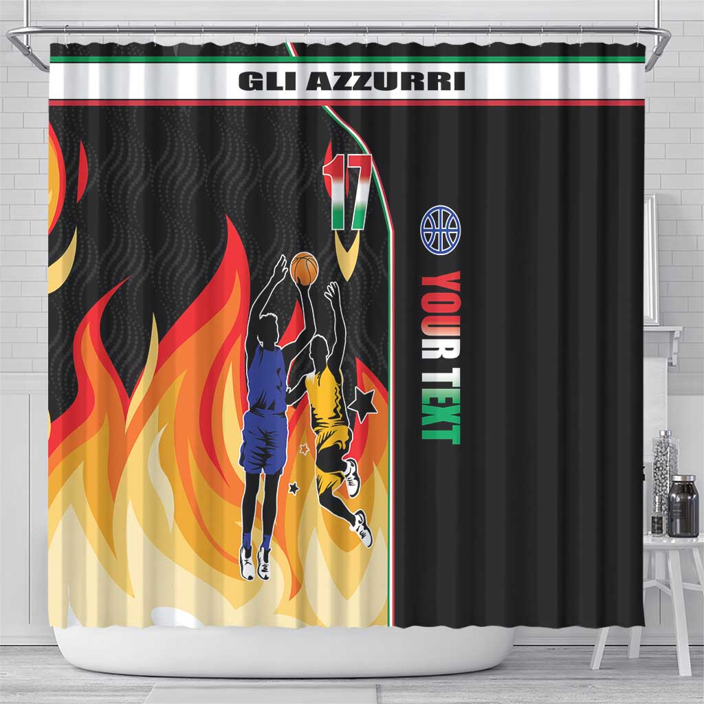 Custom Italian Republic Baketball Shower Curtain Sporty Style LT17