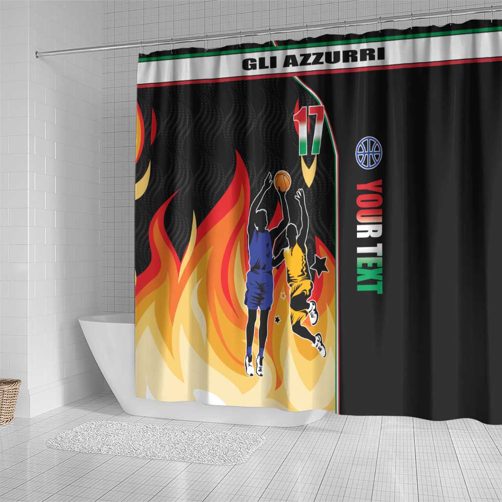 Custom Italian Republic Baketball Shower Curtain Sporty Style LT17
