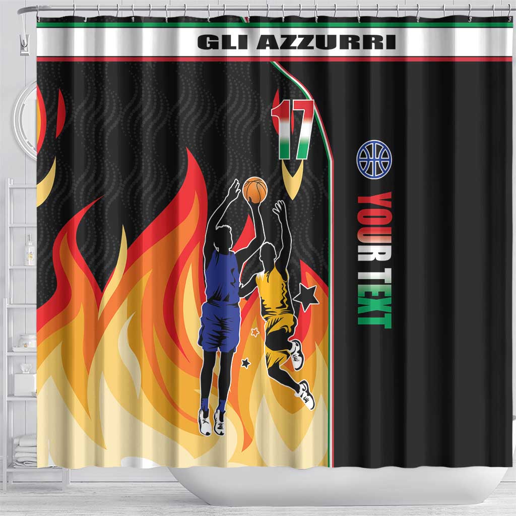 Custom Italian Republic Baketball Shower Curtain Sporty Style LT17