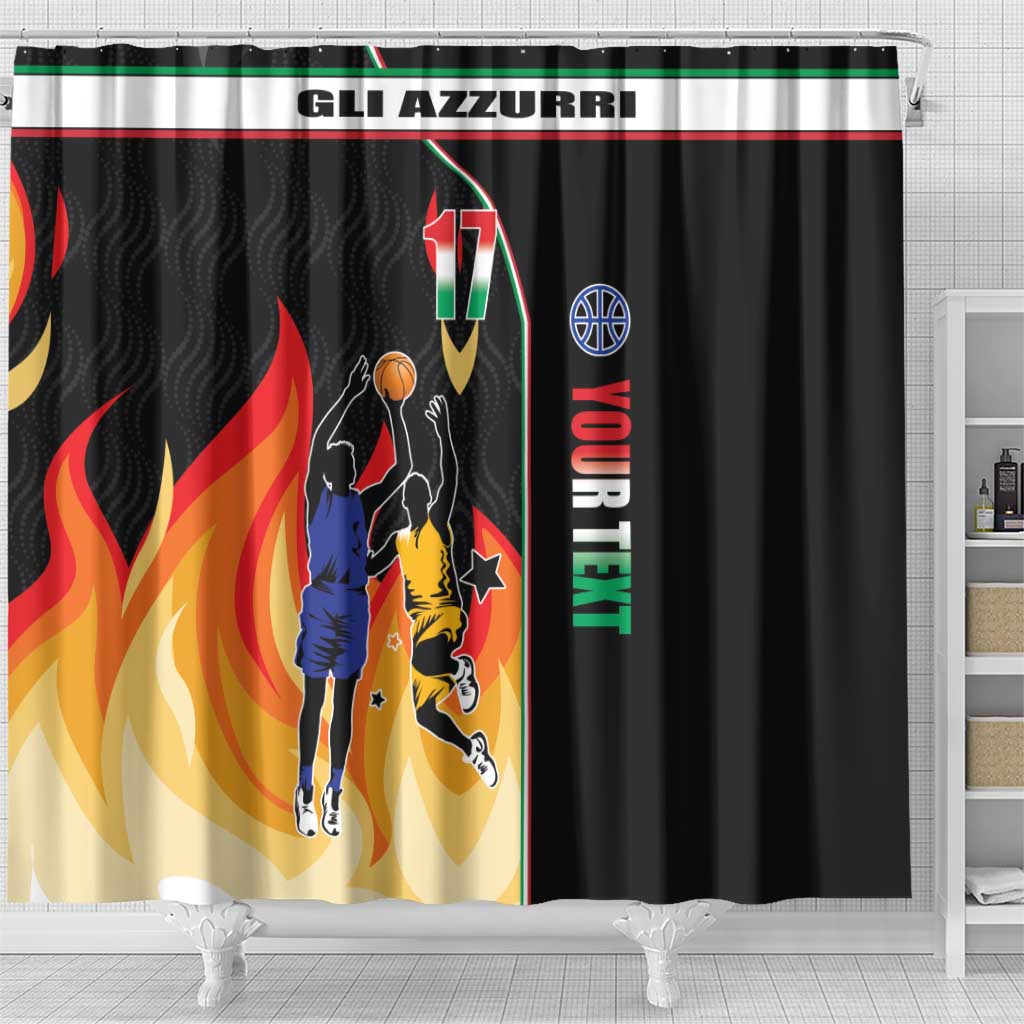 Custom Italian Republic Baketball Shower Curtain Sporty Style LT17