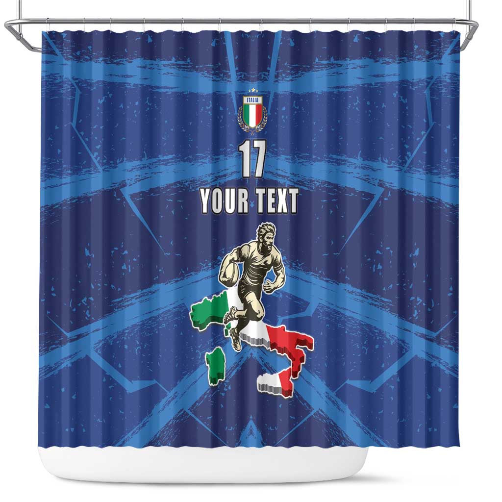 Italian Republic Rugby Custom Shower Curtain Sporty Style LT17