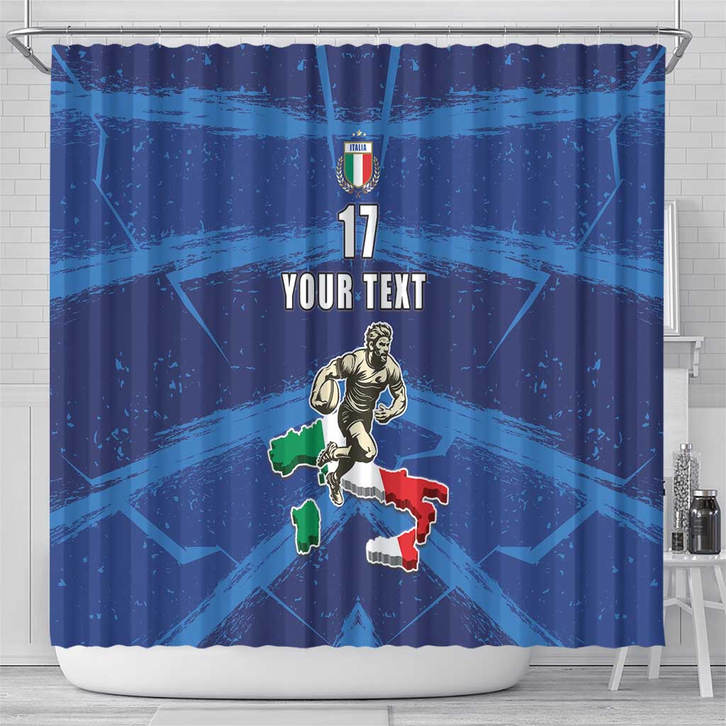 Italian Republic Rugby Custom Shower Curtain Sporty Style LT17