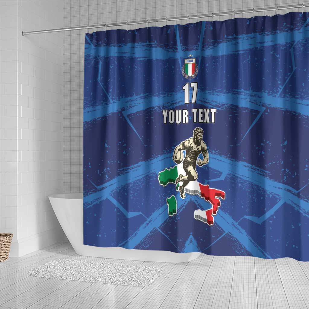 Italian Republic Rugby Custom Shower Curtain Sporty Style LT17