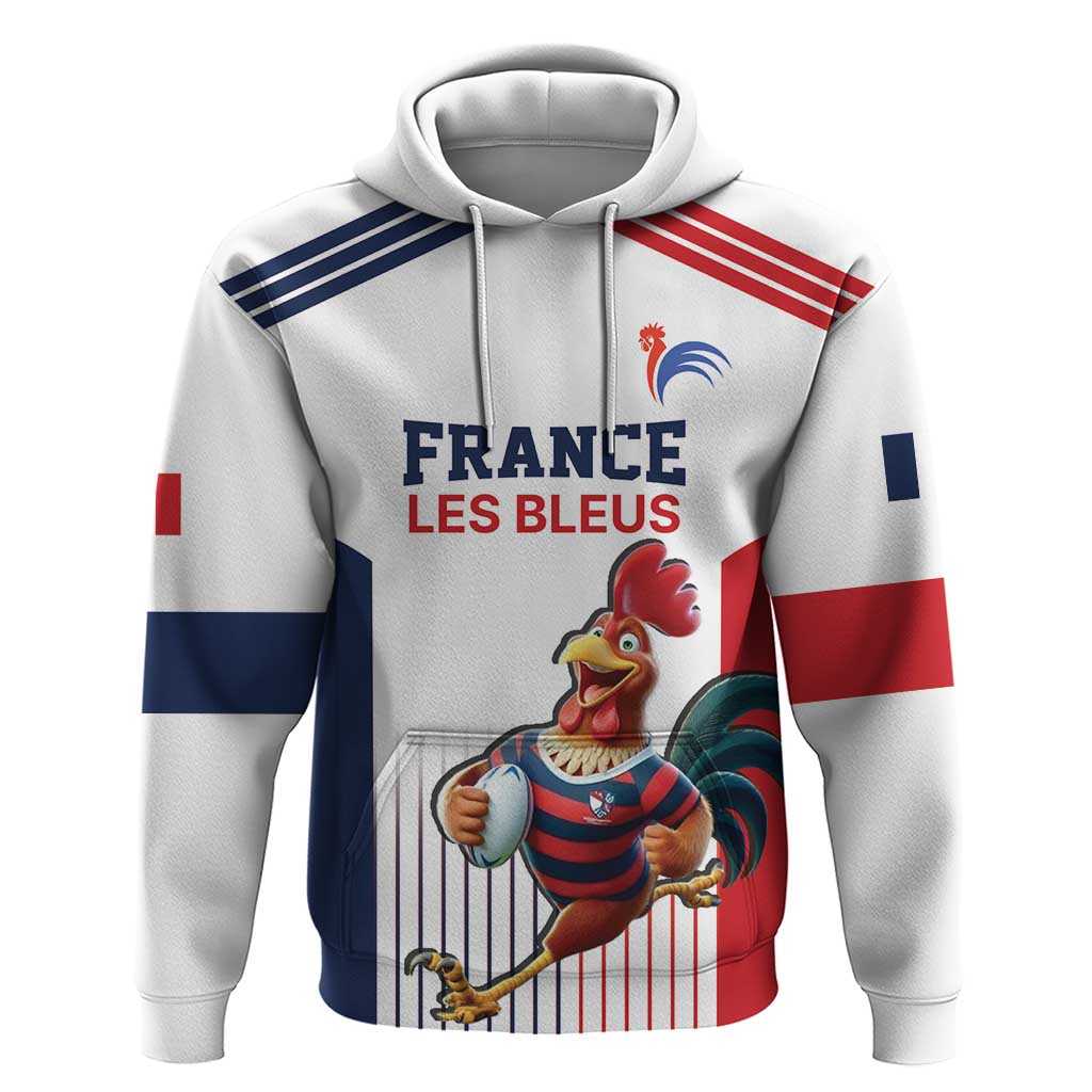 France Rugby Custom Hoodie Come on Les Bleus White Style LT17