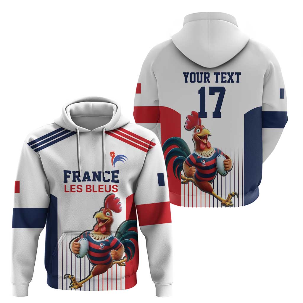 France Rugby Custom Hoodie Come on Les Bleus White Style LT17