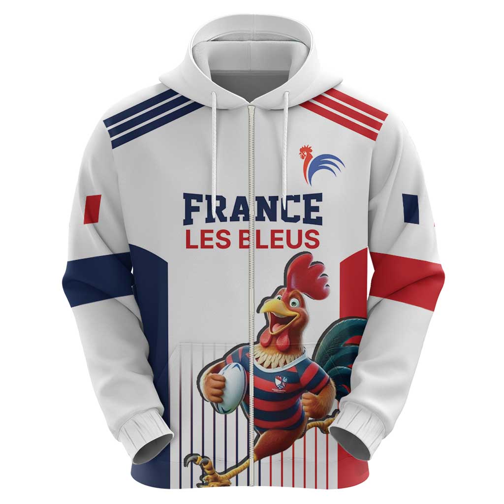 France Rugby Custom Hoodie Come on Les Bleus White Style LT17