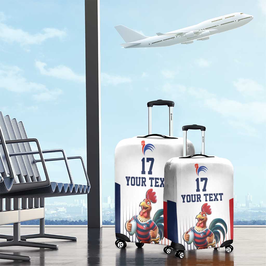 France Rugby Custom Luggage Cover Come on Les Bleus White Style LT17