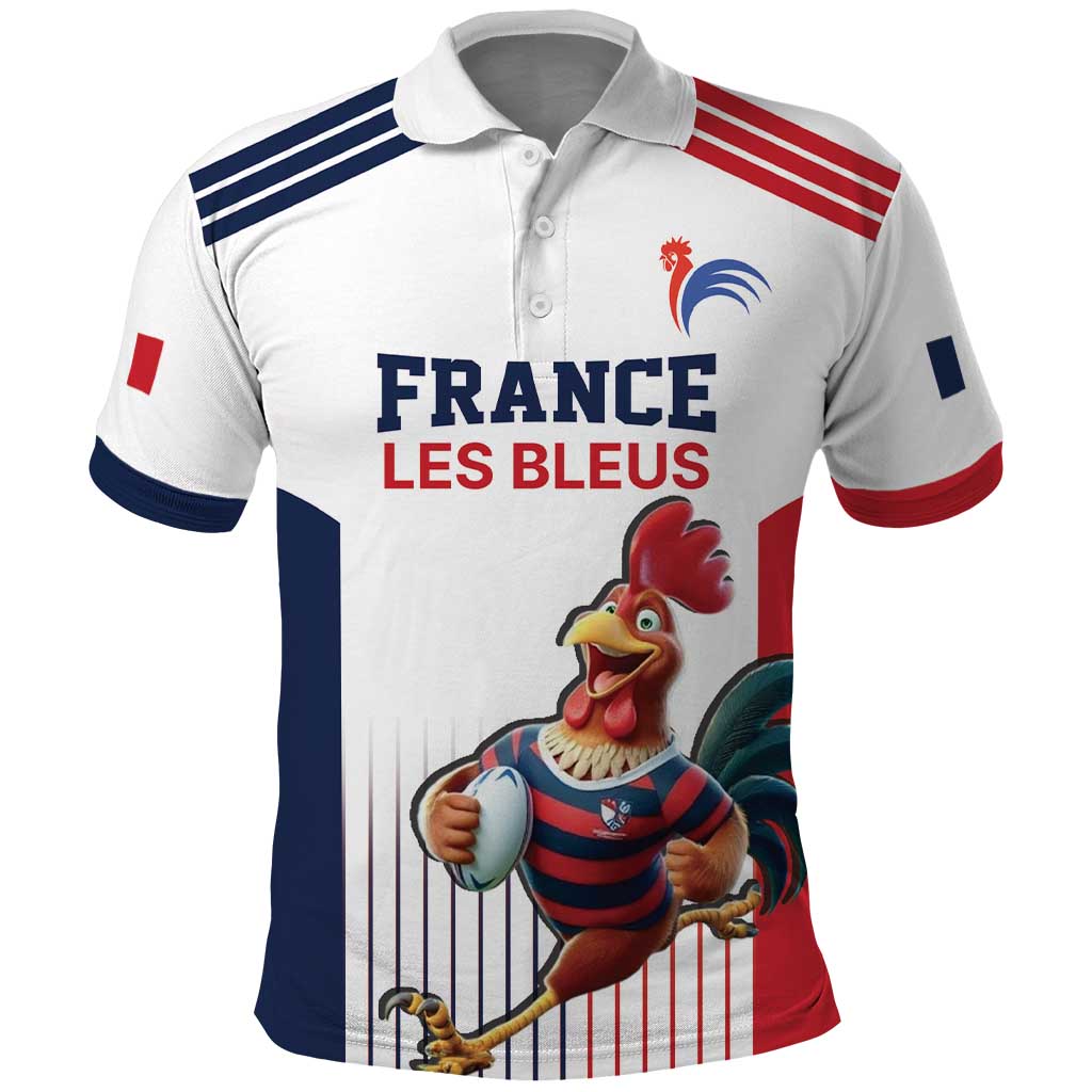 France Rugby Custom Polo Shirt Come on Les Bleus White Style LT17