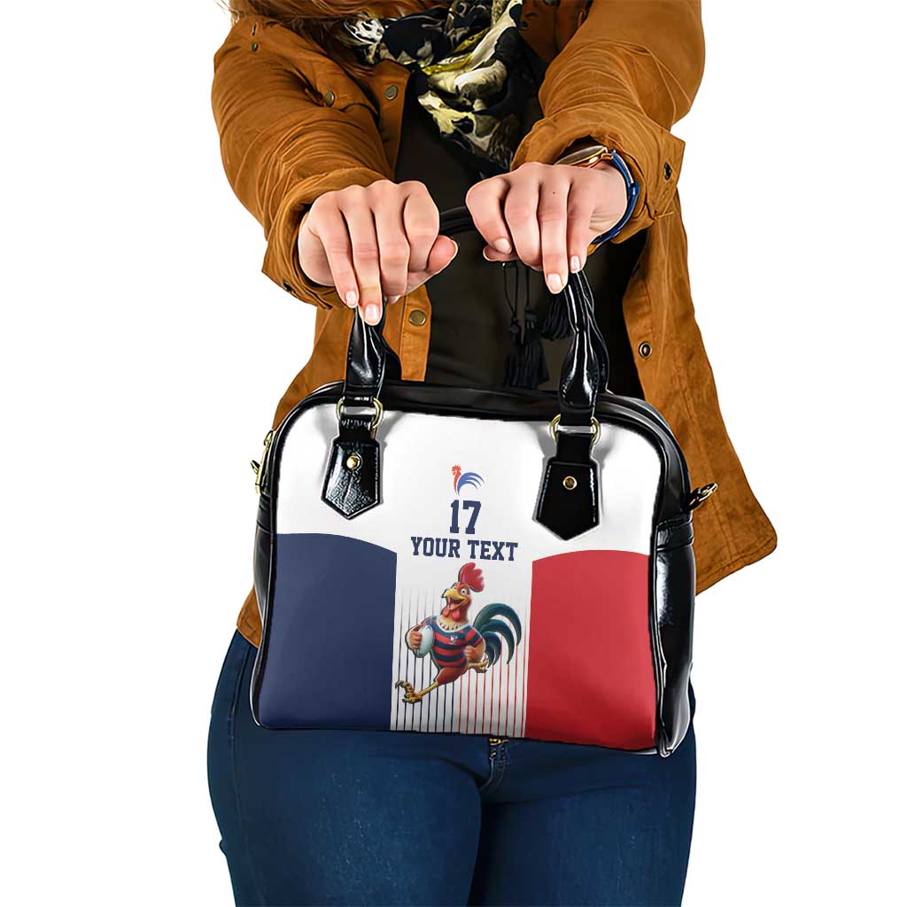 France Rugby Custom Shoulder Handbag Come on Les Bleus White Style LT17