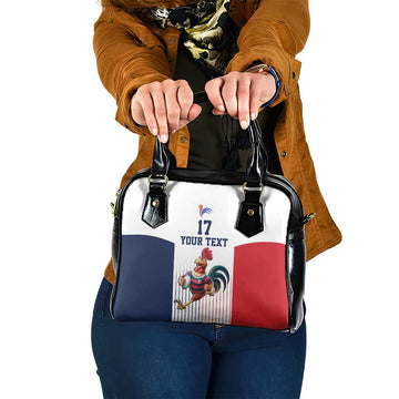 France Rugby Custom Shoulder Handbag Come on Les Bleus White Style LT17