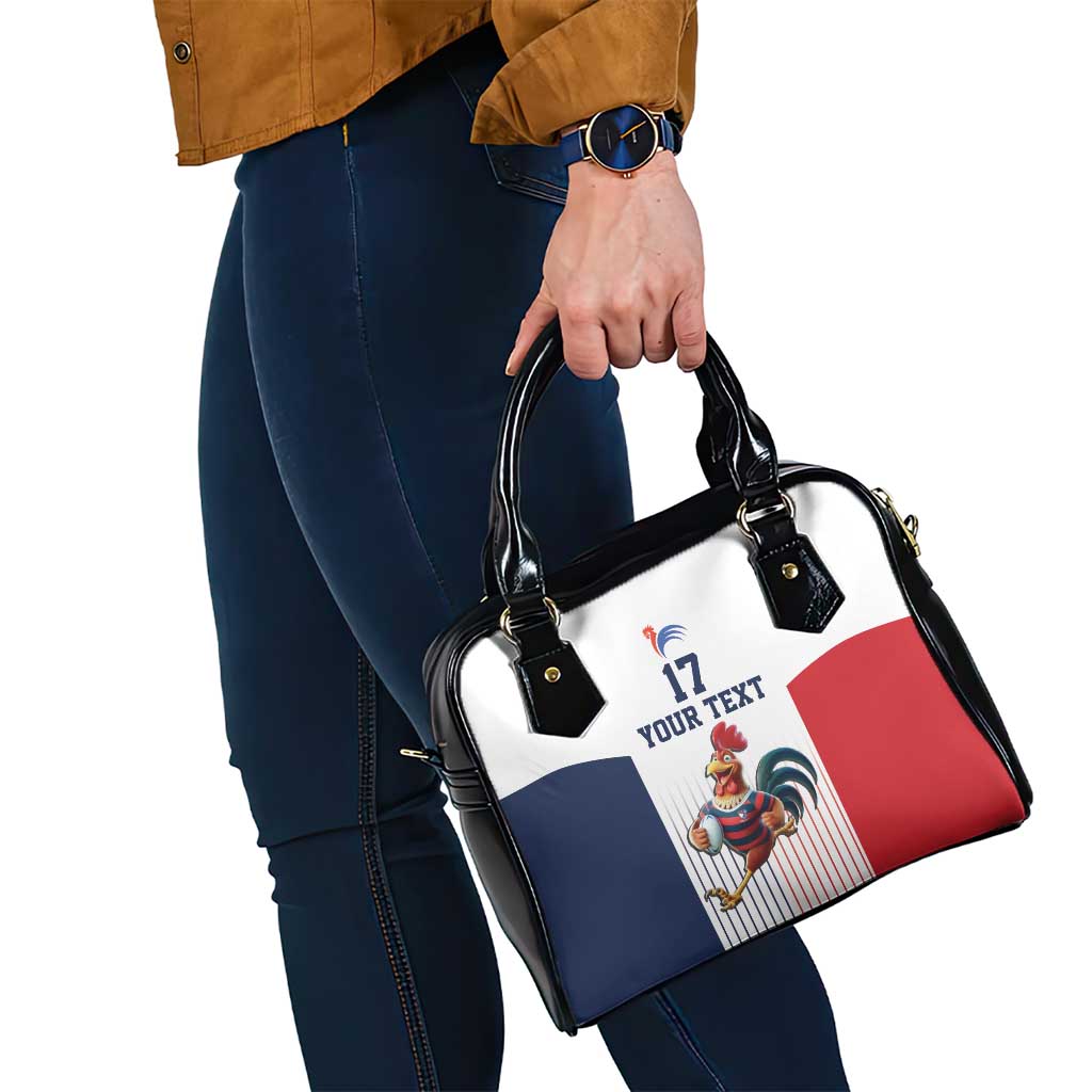 France Rugby Custom Shoulder Handbag Come on Les Bleus White Style LT17