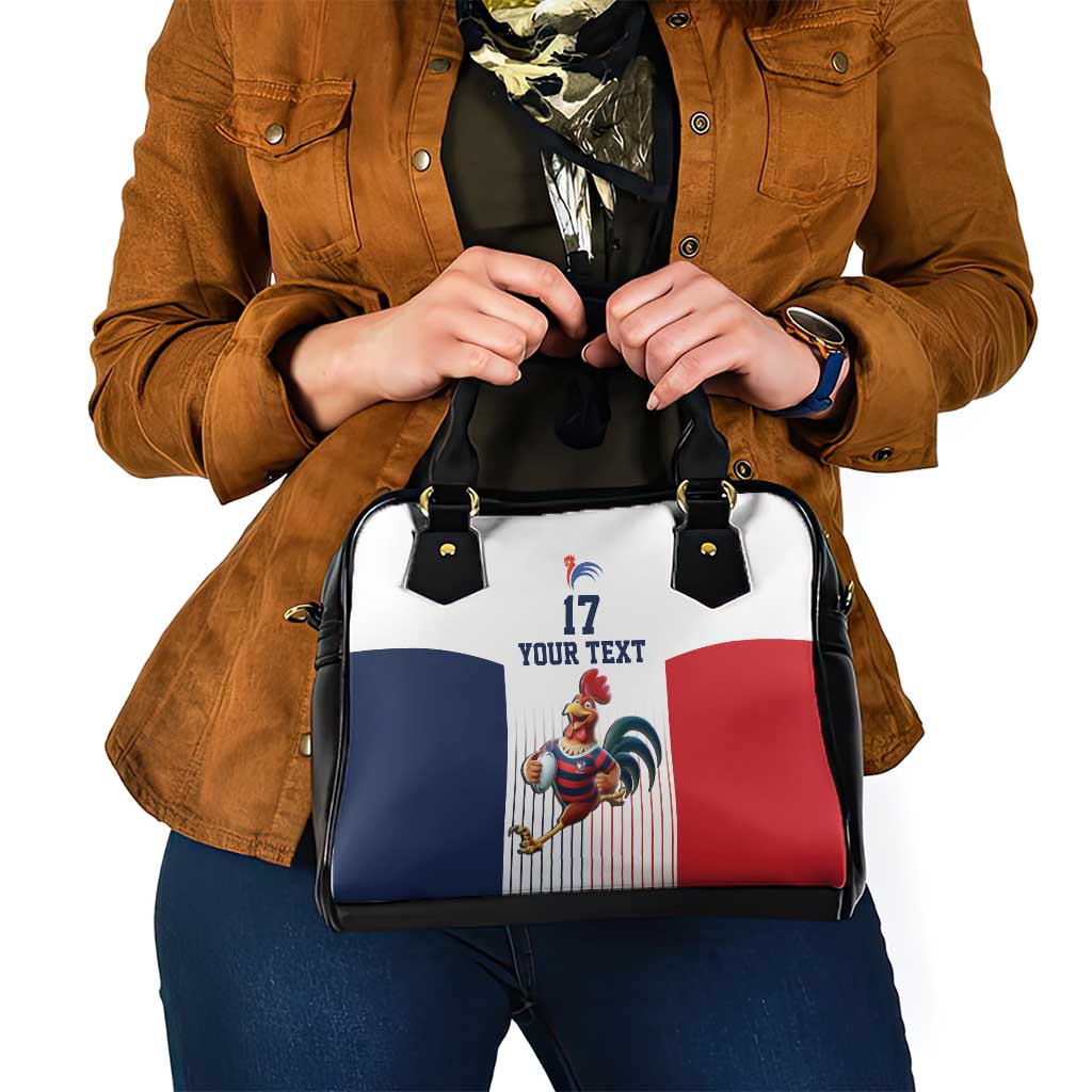 France Rugby Custom Shoulder Handbag Come on Les Bleus White Style LT17
