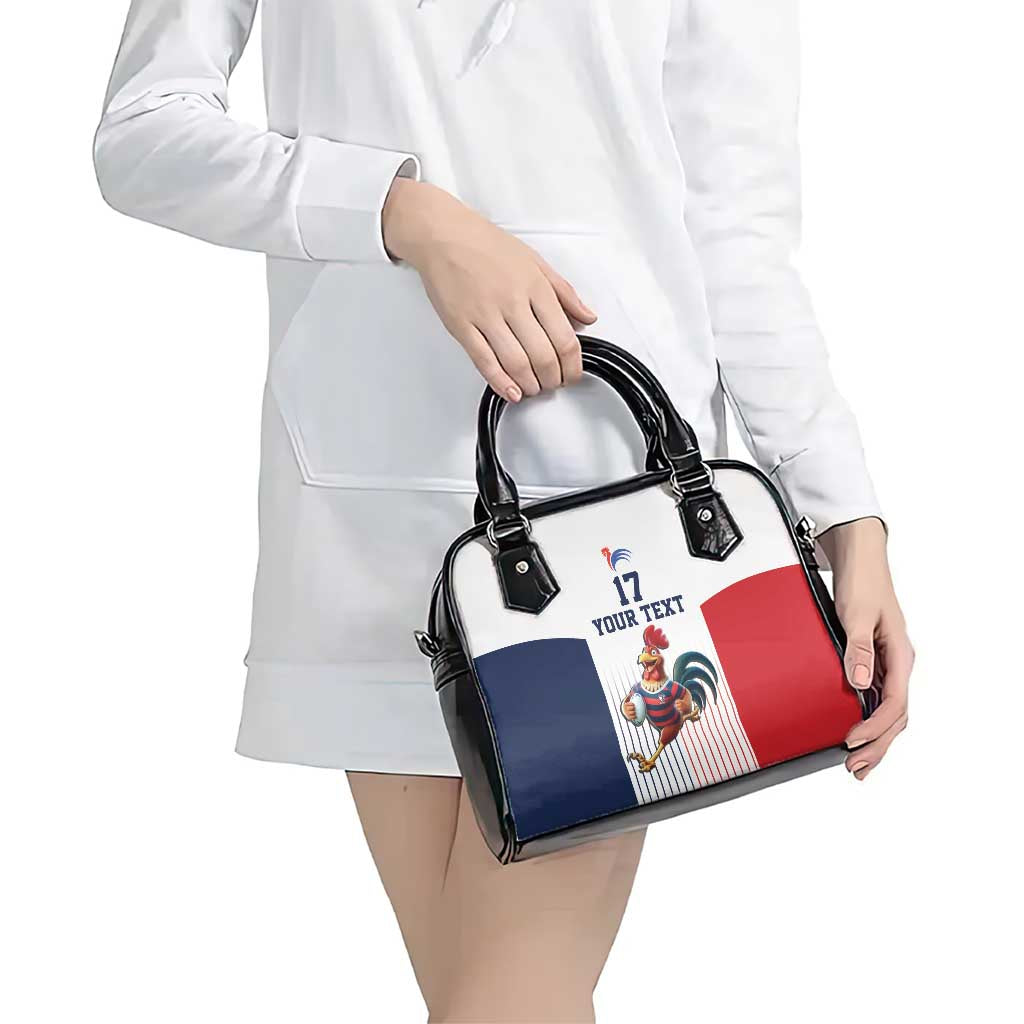 France Rugby Custom Shoulder Handbag Come on Les Bleus White Style LT17