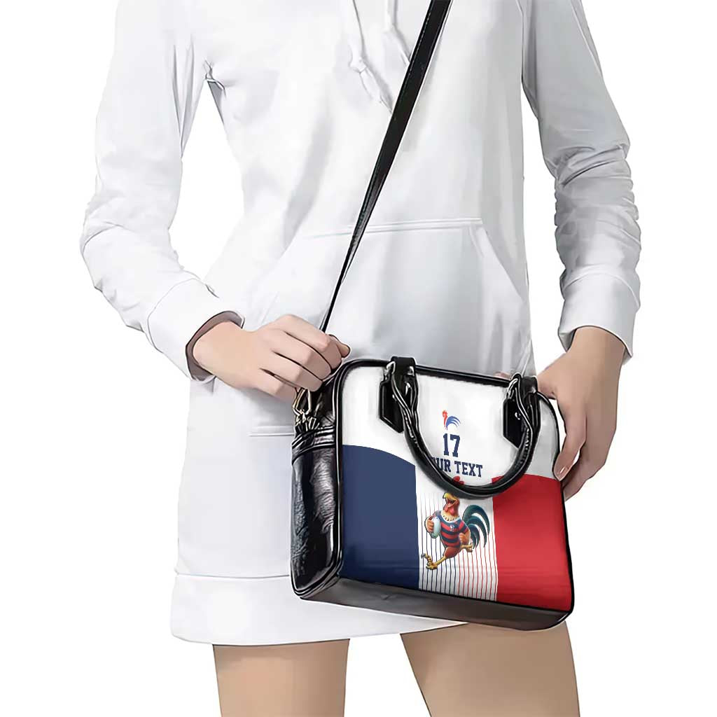 France Rugby Custom Shoulder Handbag Come on Les Bleus White Style LT17