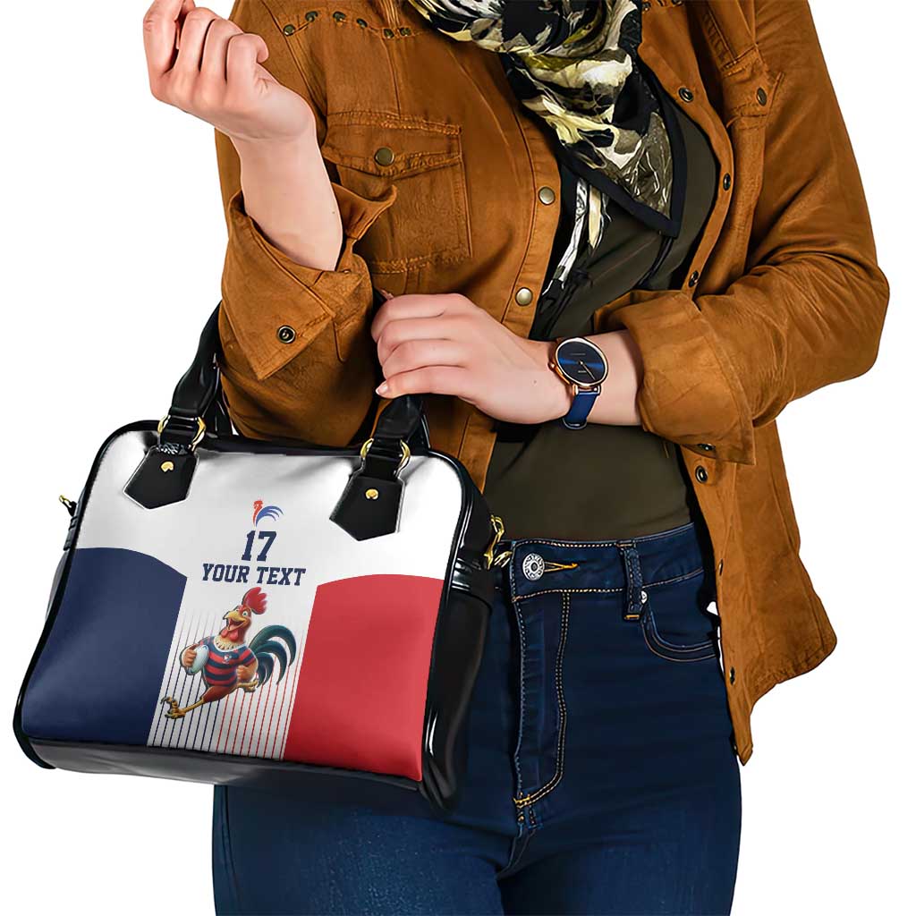 France Rugby Custom Shoulder Handbag Come on Les Bleus White Style LT17