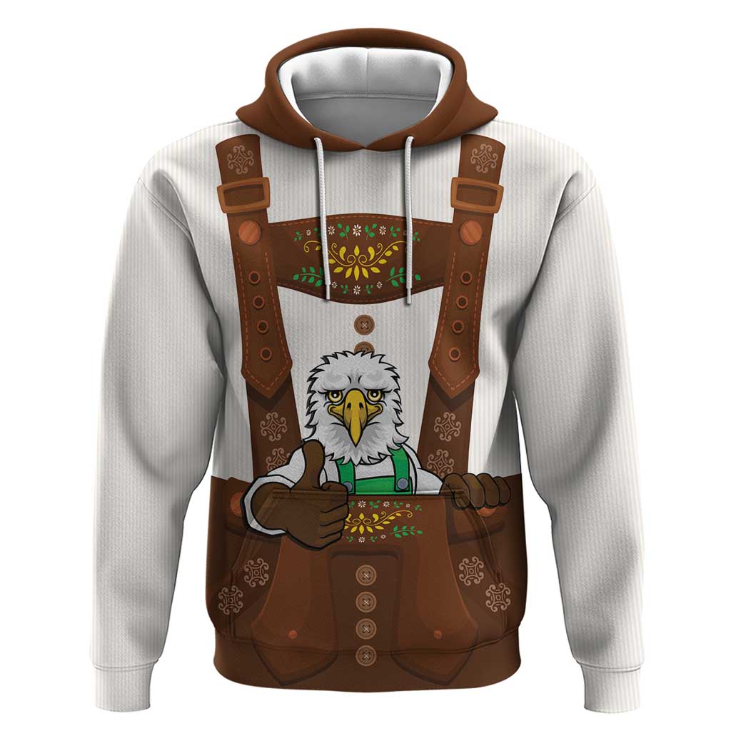 Lederhosen Costume Germany Hoodie Bald Eagles With Traditional German Pattern LT17