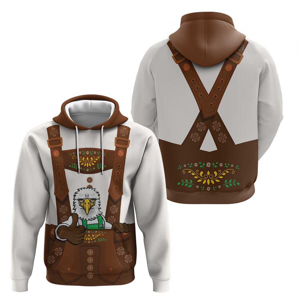 Lederhosen Costume Germany Hoodie Bald Eagles With Traditional German Pattern LT17