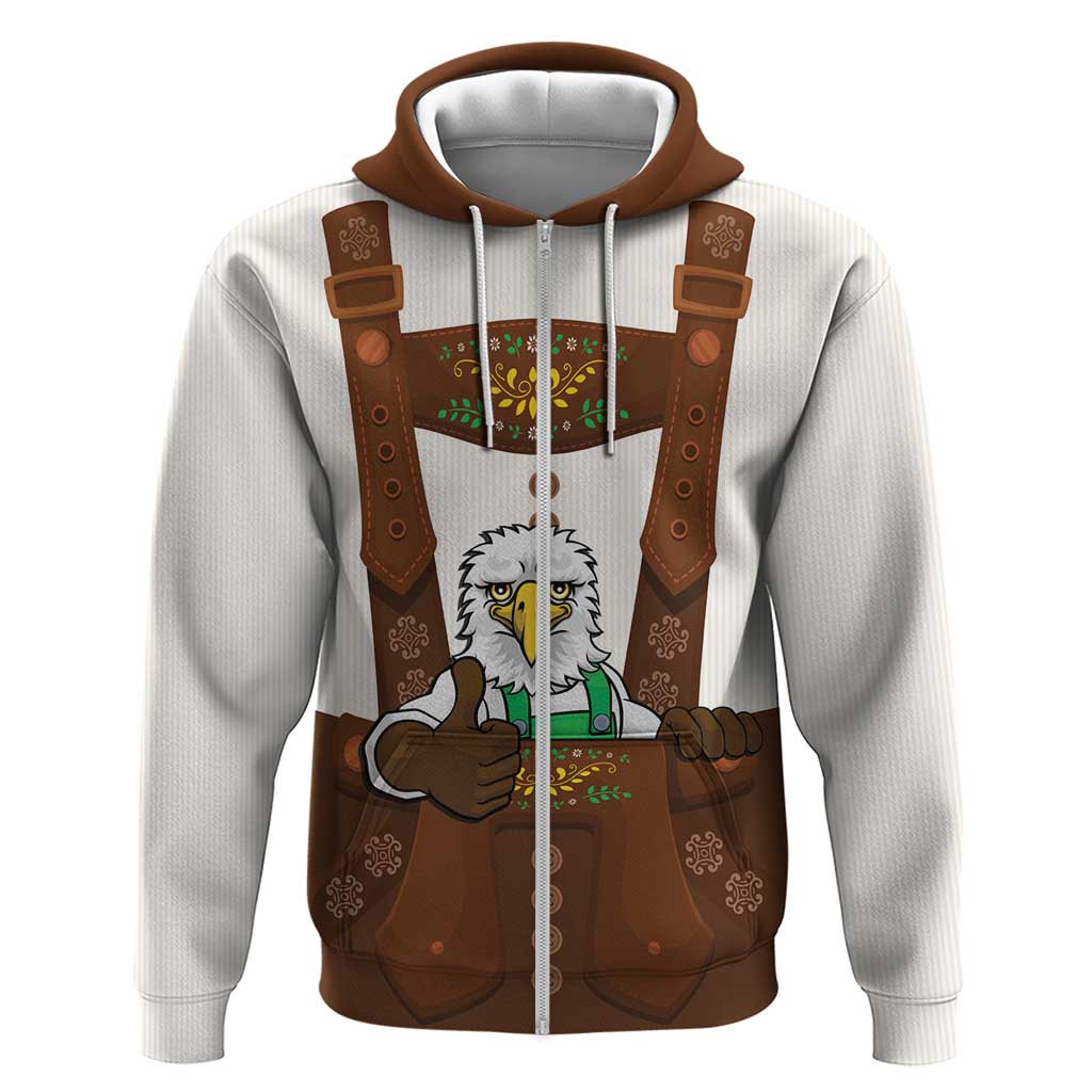 Lederhosen Costume Germany Hoodie Bald Eagles With Traditional German Pattern LT17