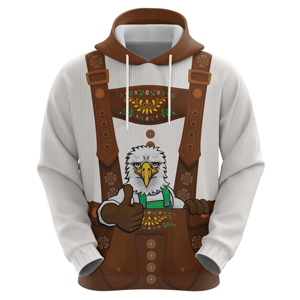 Lederhosen Costume Germany Hoodie Bald Eagles With Traditional German Pattern LT17