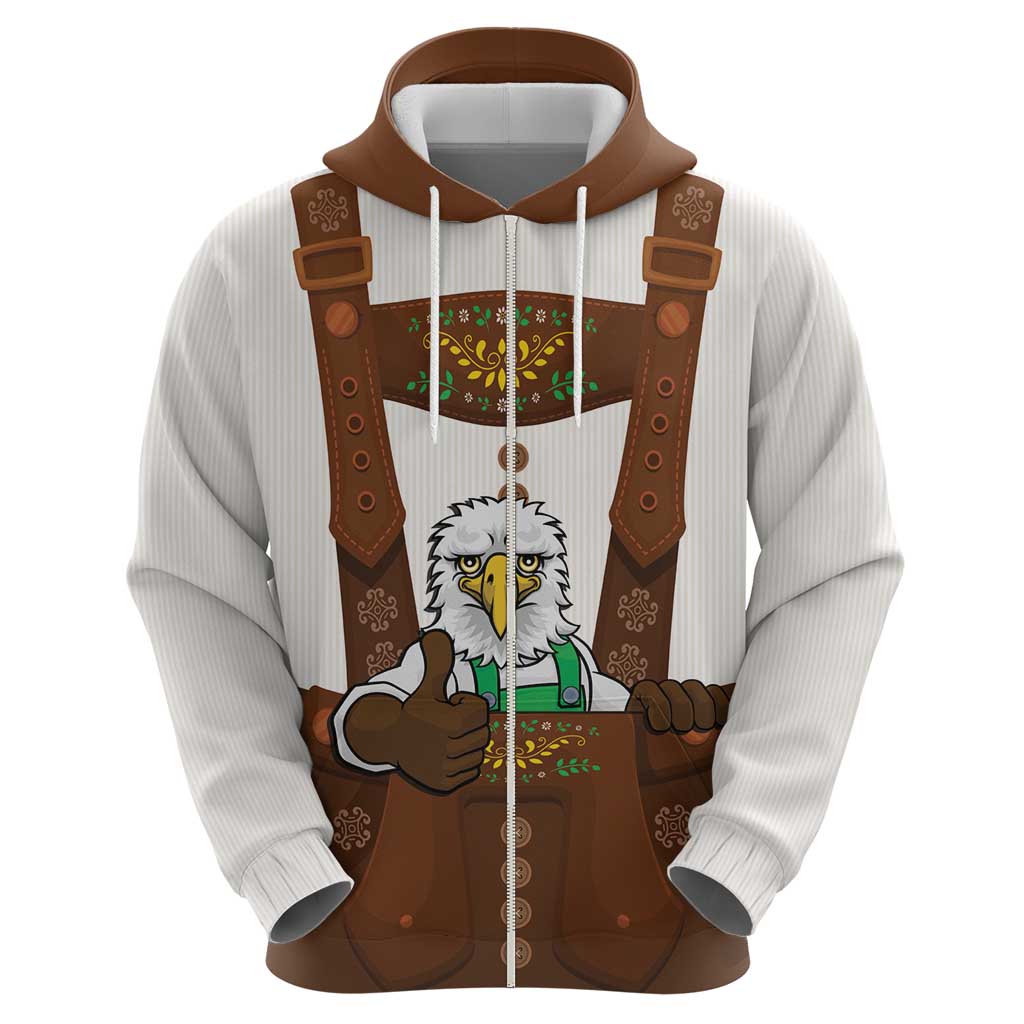Lederhosen Costume Germany Hoodie Bald Eagles With Traditional German Pattern LT17