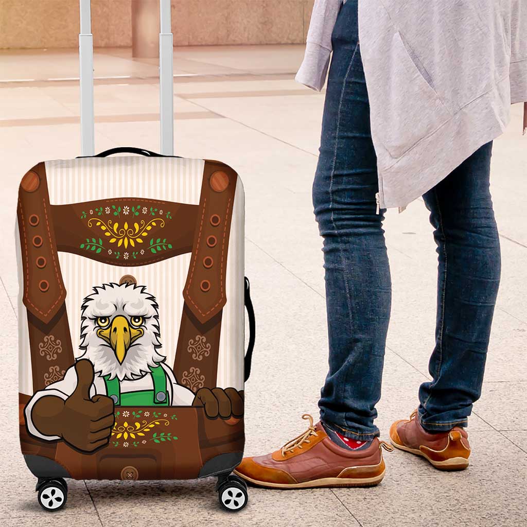 Lederhosen Costume Germany Luggage Cover Bald Eagles With Traditional German Pattern LT17