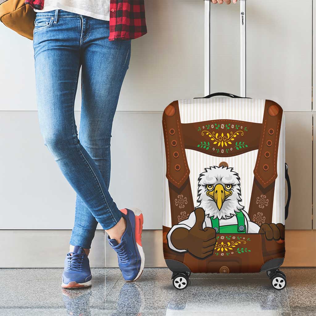 Lederhosen Costume Germany Luggage Cover Bald Eagles With Traditional German Pattern LT17