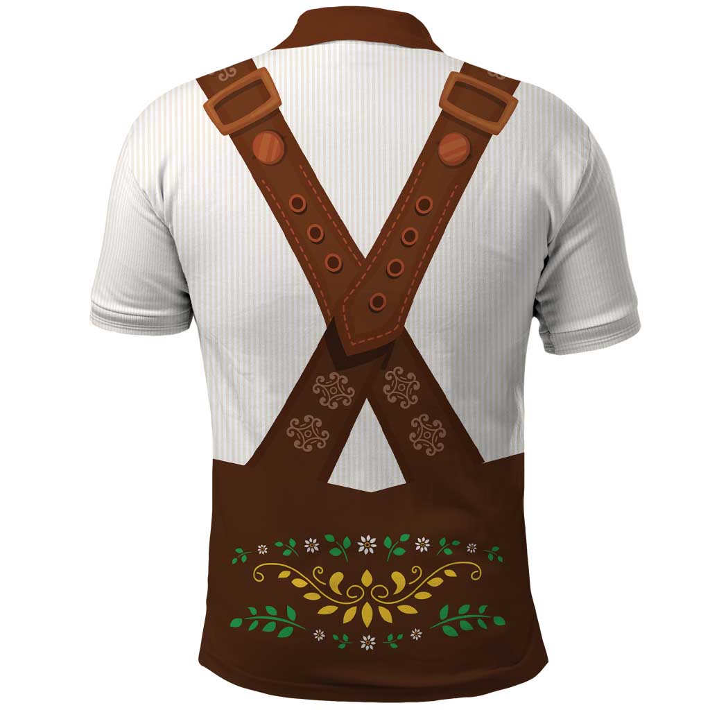 Lederhosen Costume Germany Polo Shirt Bald Eagles With Traditional German Pattern LT17