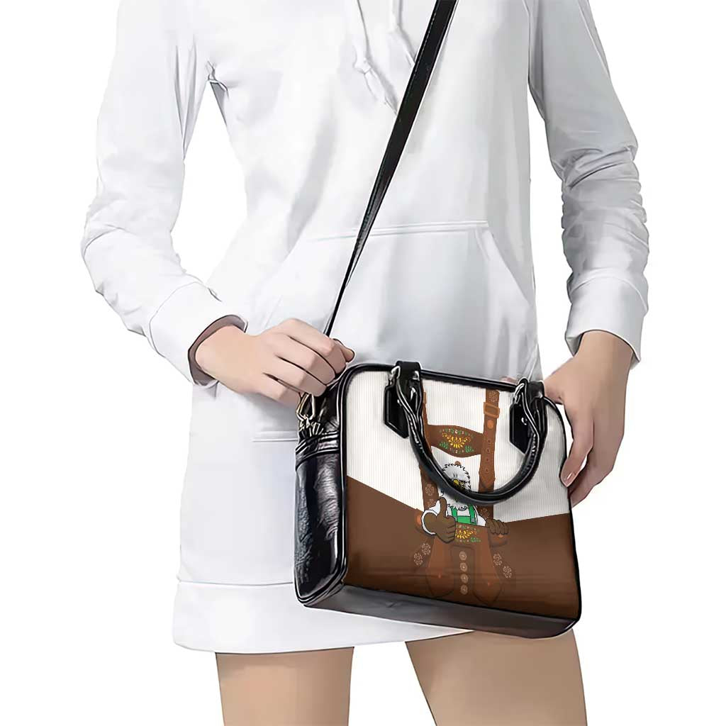 Lederhosen Costume Germany Shoulder Handbag Bald Eagles With Traditional German Pattern LT17