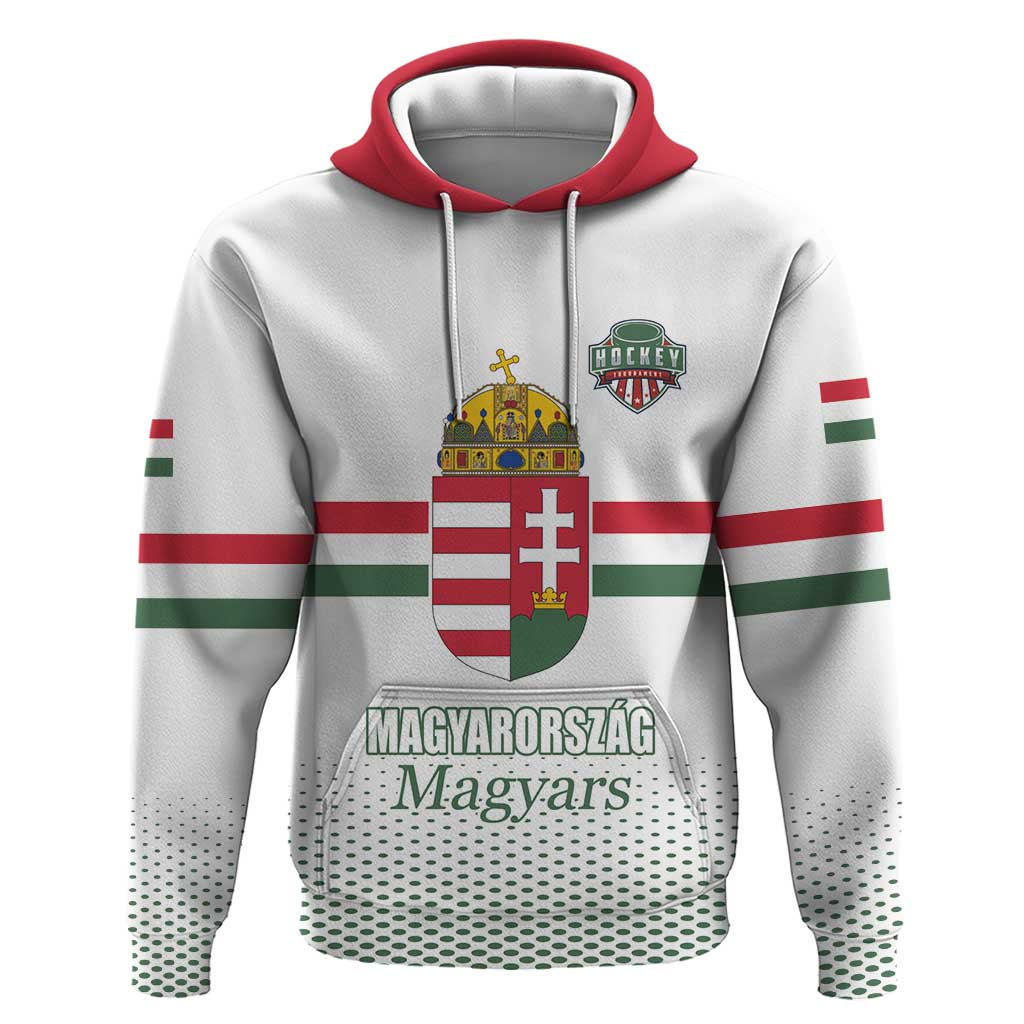 Custom Hungary Ice Hockey Hoodie White Style Come on Magyars LT17