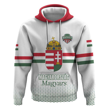 Custom Hungary Ice Hockey Hoodie White Style Come on Magyars LT17