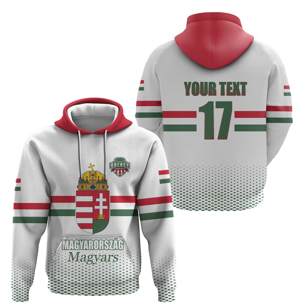 Custom Hungary Ice Hockey Hoodie White Style Come on Magyars LT17