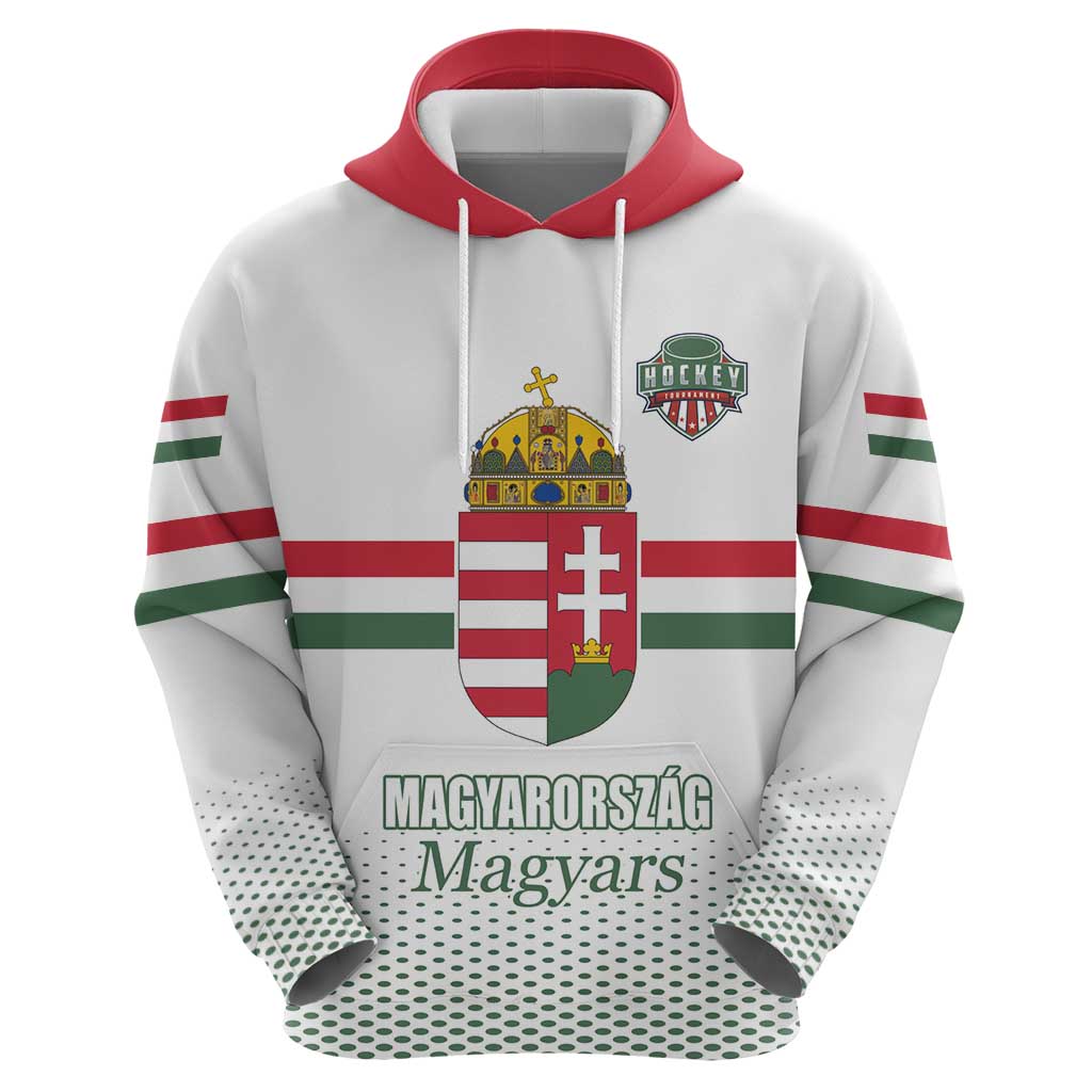Custom Hungary Ice Hockey Hoodie White Style Come on Magyars LT17