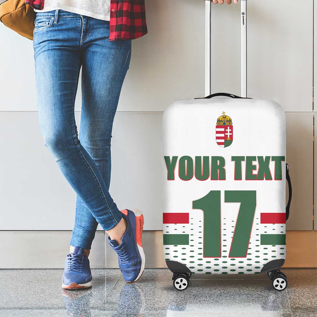 Custom Hungary Ice Hockey Luggage Cover White Style Come on Magyars LT17