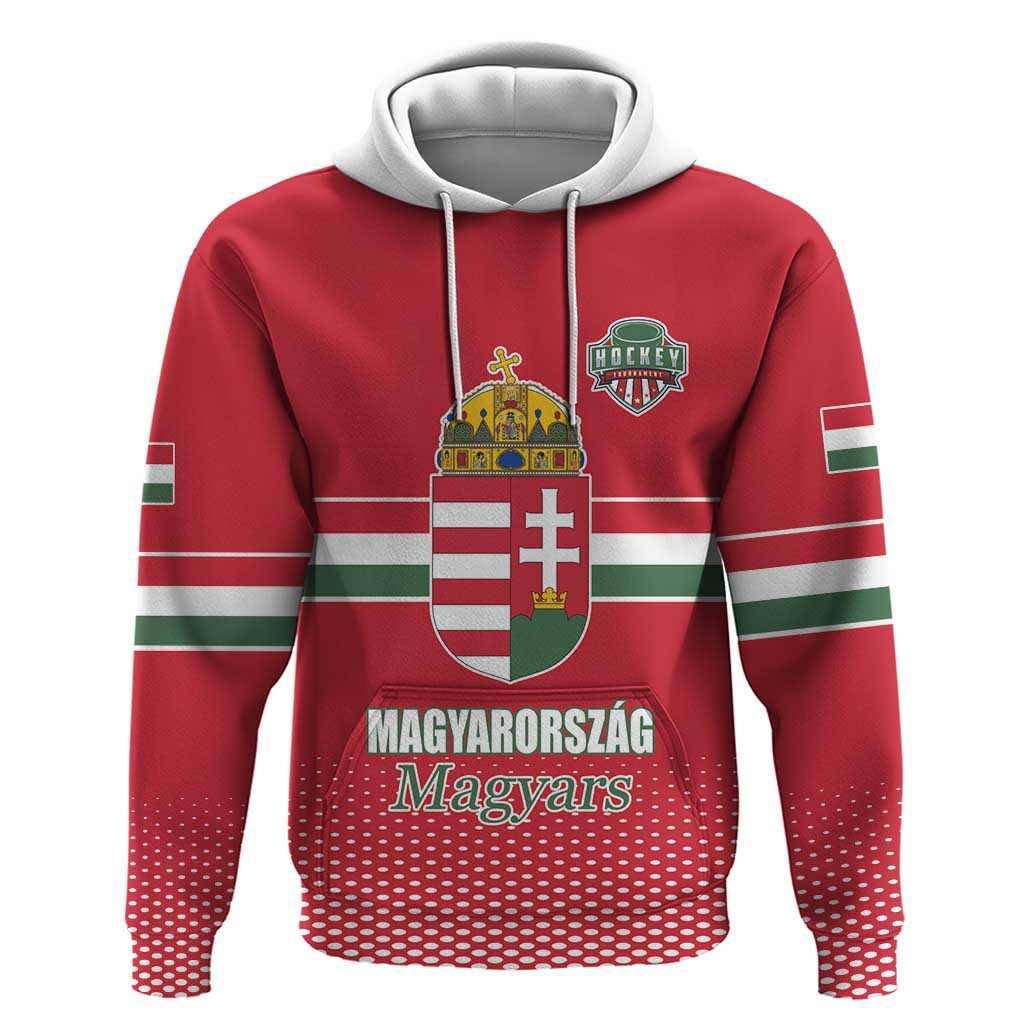 Custom Hungary Ice Hockey Hoodie Red Style Come on Magyars LT17