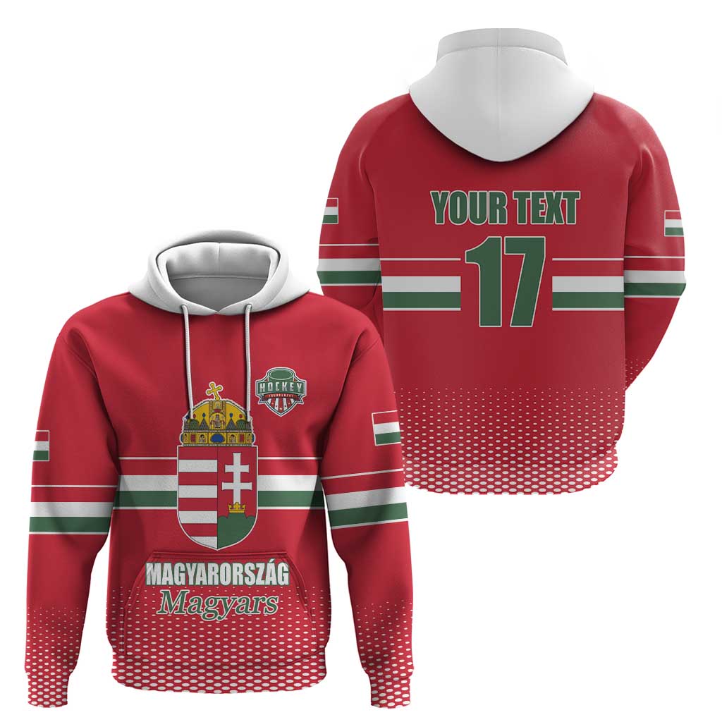 Custom Hungary Ice Hockey Hoodie Red Style Come on Magyars LT17