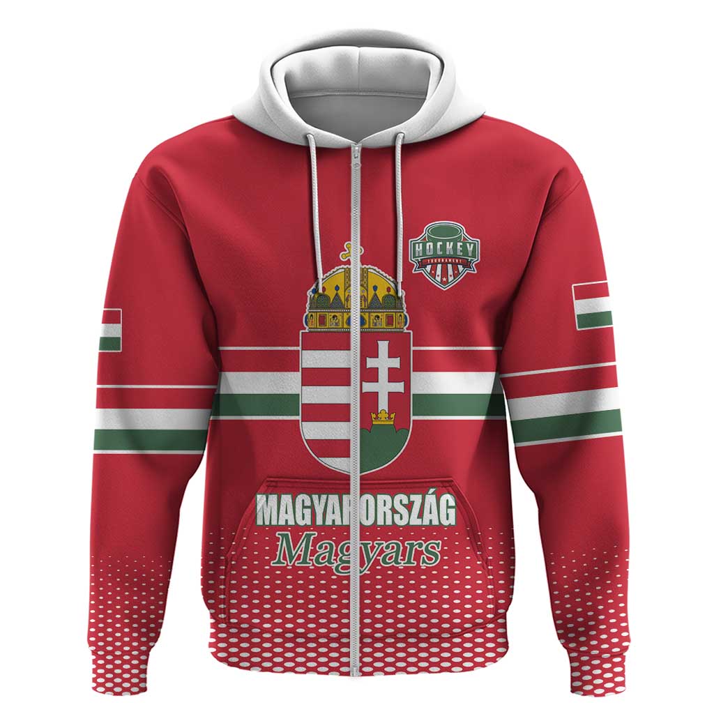 Custom Hungary Ice Hockey Hoodie Red Style Come on Magyars LT17