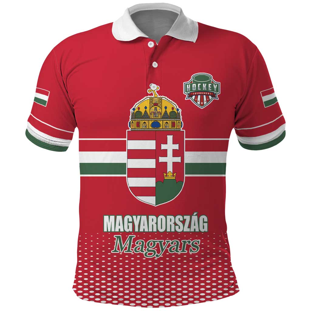 Custom Hungary Ice Hockey Polo Shirt Red Style Come on Magyars LT17