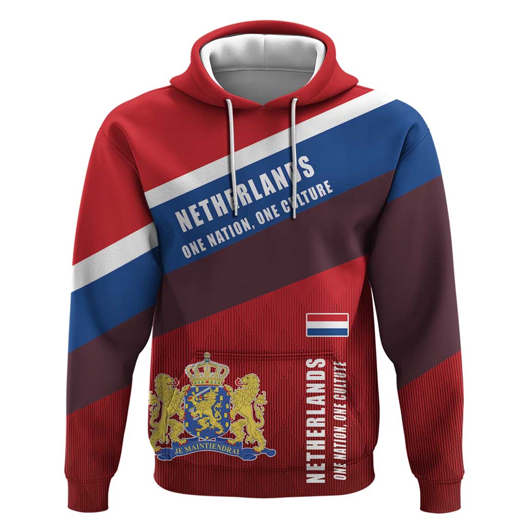 Personalized Netherlands Lion Hoodie Nederland Flag and Coat of Arms LT17