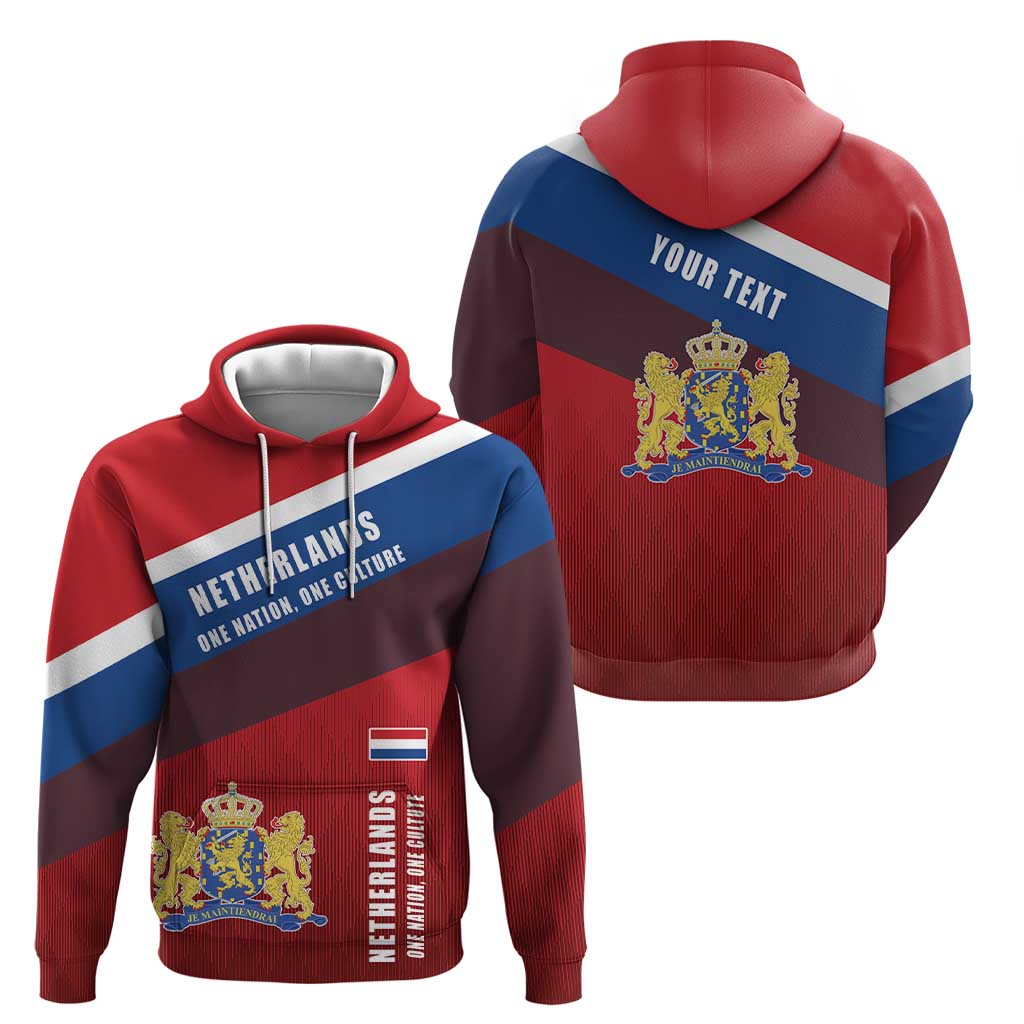 Personalized Netherlands Lion Hoodie Nederland Flag and Coat of Arms LT17