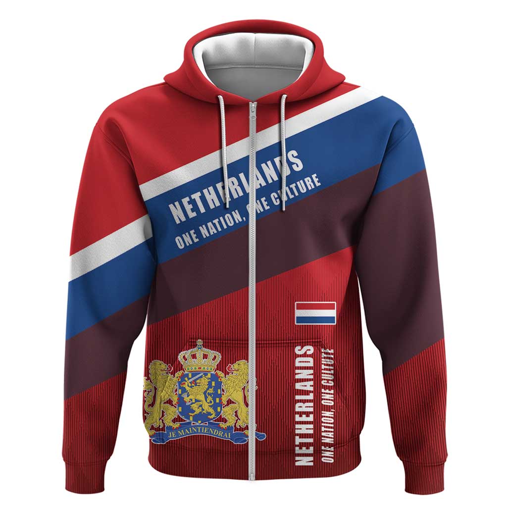 Personalized Netherlands Lion Hoodie Nederland Flag and Coat of Arms LT17