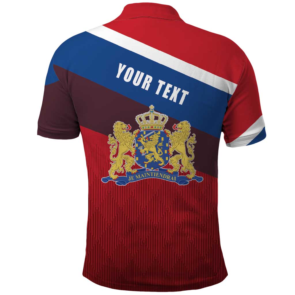 Personalized Netherlands Lion Polo Shirt Nederland Flag and Coat of Arms LT17