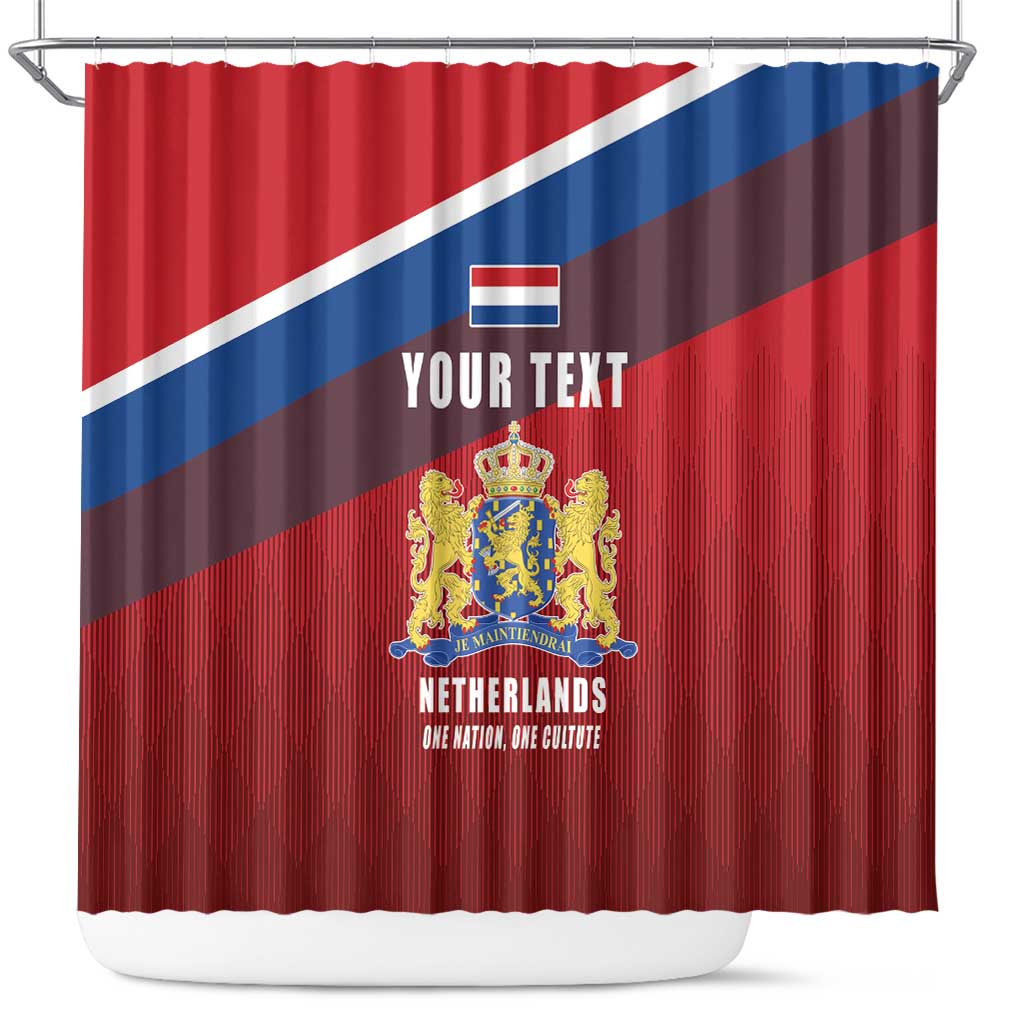 Personalized Netherlands Lion Shower Curtain Nederland Flag and Coat of Arms LT17