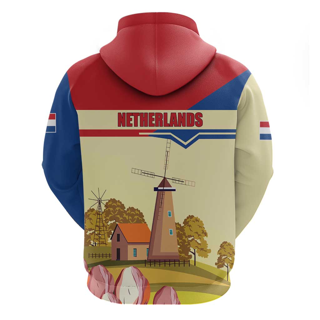 Netherlands Lion and Knight Hoodie Tulips and Windmills LT17