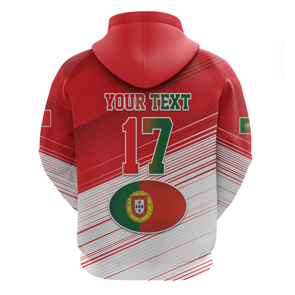 Custom Portugal Rugby Go Champions Hoodie Wolf Mascot Style LT17