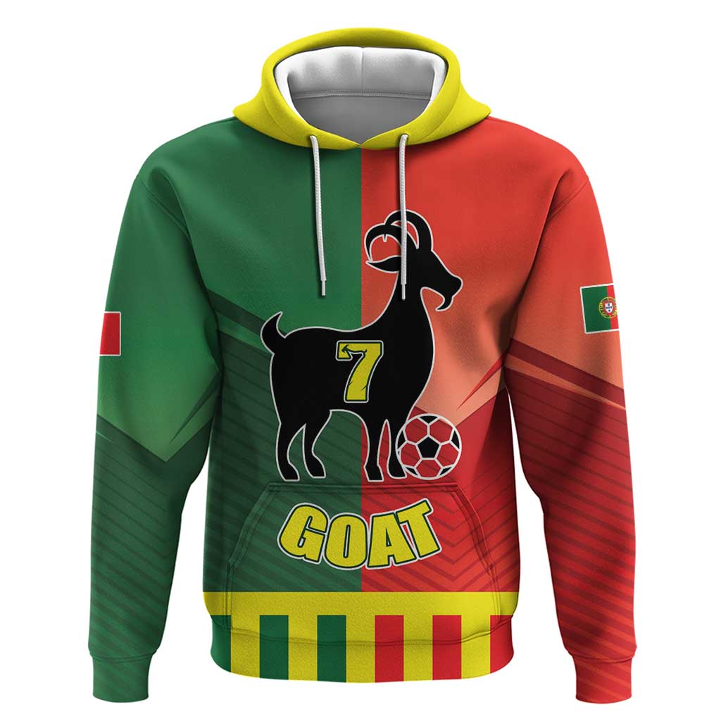 Personalized Portugal 7 Goat Hoodie Greatest Of All Time Sporty Style LT17